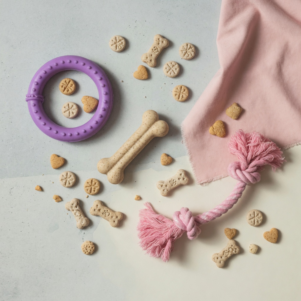 Pastel toys and treats