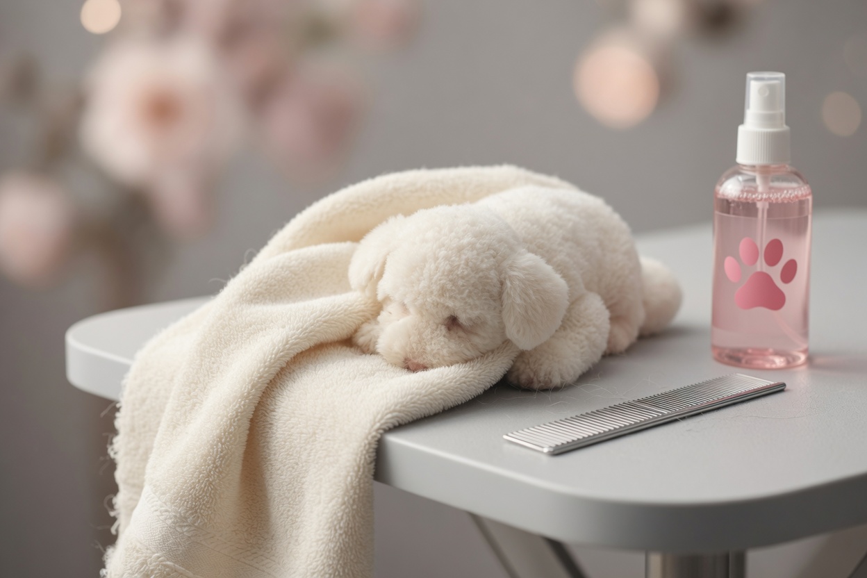 Spa-calm grooming setup
